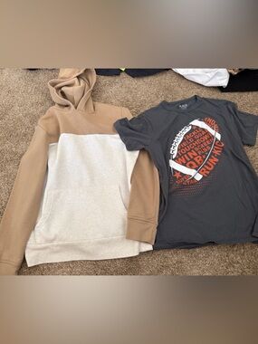 Kids childrens place Hoodie and Graphic Tee Set youth 10/12